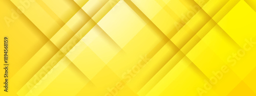 Dynamic yellow abstract background with layered geometric shapes and subtle shadows