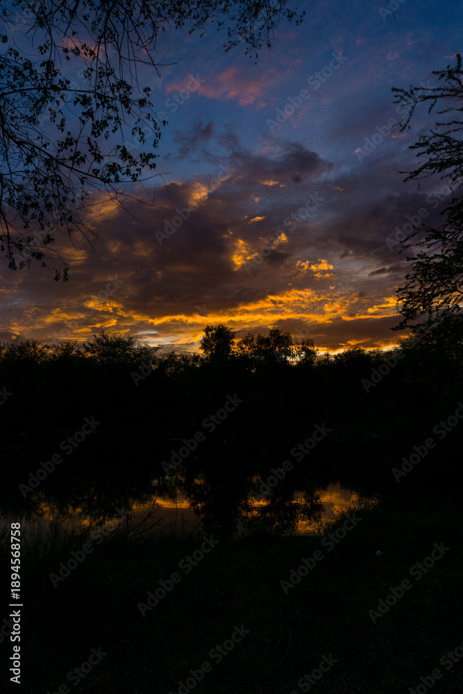 Naklejka premium atardecer