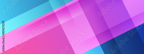 Stylish cyan blue and pink abstract background with overlapping geometric diagonal layers