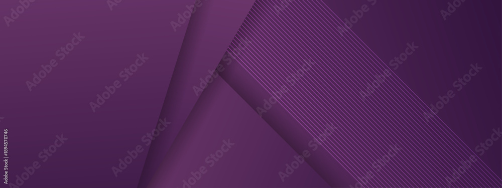 Obraz premium Sophisticated purple shade overlapping shapes with fine diagonal line accents for premium designs