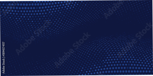 Fotografie Abstract dark blue background with flowing halftone dot pattern