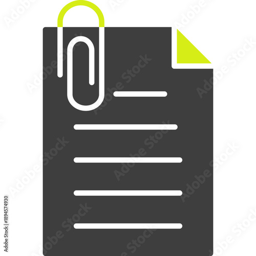 Unique Attachment Vector Icon