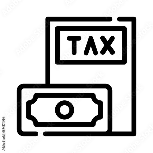 Tax form and dollar bill money concept suitable for finance and taxrelated designs, accounting articles, business presentations, and marketing materials.
