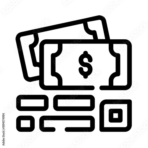 Money cash bills stacked upright, isolated on white background. Finance, banking, money, wealth concepts, savings, investment, and financial success visualization.
