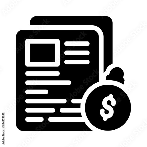 Document money circle, contract legal ideal for financial reports, budgeting documents, investment presentations, business analysis concepts.
