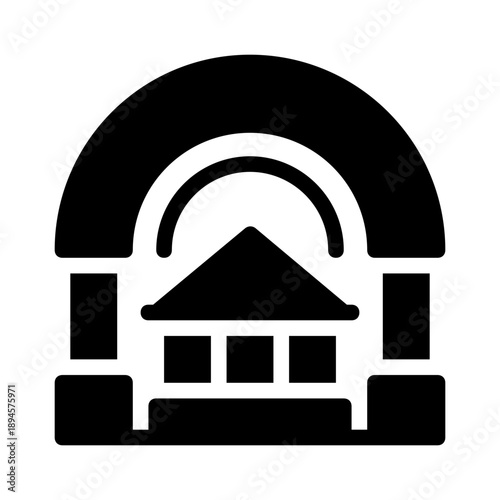 Company building Memorial icon perfect for travel posters, history websites, educational presentations, and patriotic designs.
