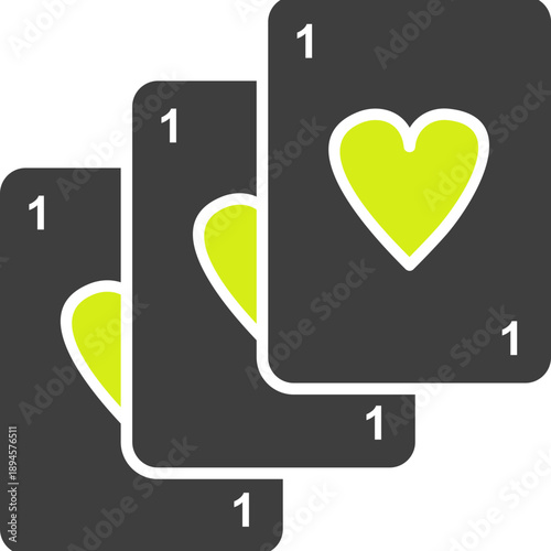 Unique Deck of Cards Vector Icon