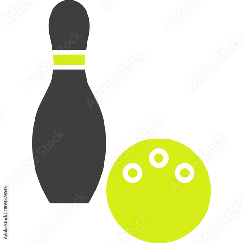 Unique Bowling Vector Icon