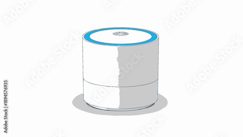 Smart home voice assistant device with modern design on white background.