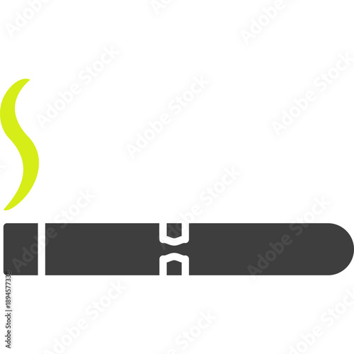 Unique Lit Cigar Vector Icon