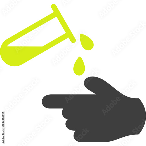 Corrosive Hazard Vector Icon