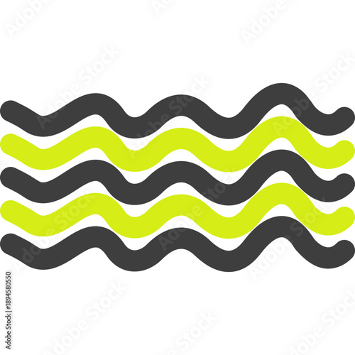 Magnetic Waves Vector Icon