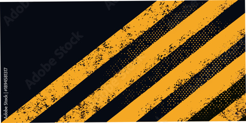 Caution Diagonal yellow and black stripes create a warning pattern texture