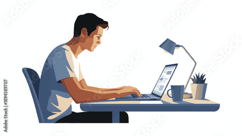 Whimsical flat vector illustration featuring a stylized, friendly abstract character with smooth curves, suitable for kid-friendly content, educational materials, and fun advertisements.