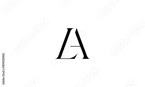 LA initial letter logo or LA monogram