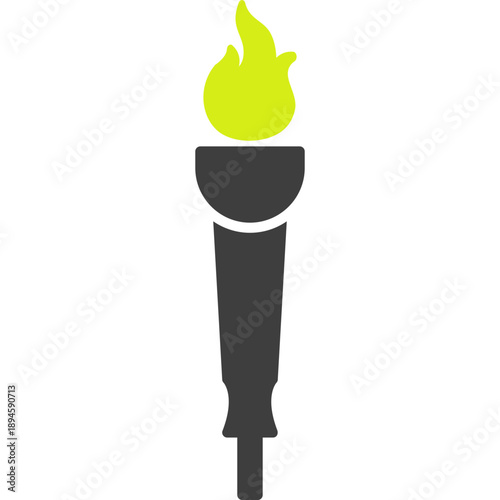 Tableau sur toile Museum Torch Icon