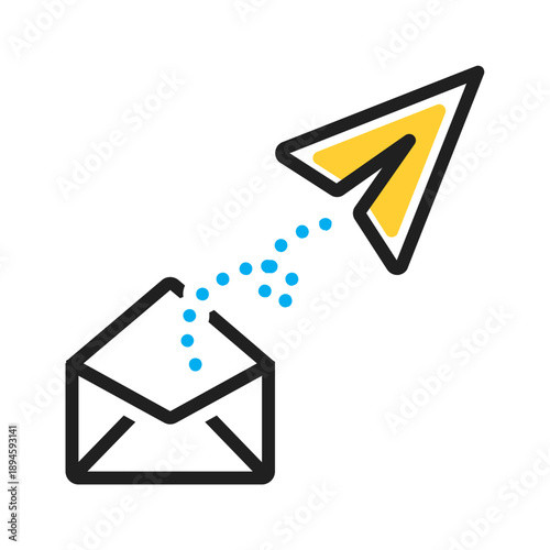 Vector multi color icon for Paper plane