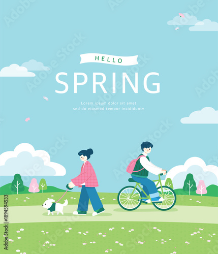 행복한 봄 꽃 백그라운드 03
