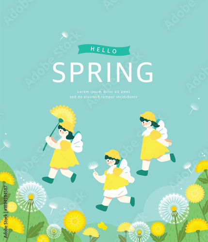 행복한 봄 꽃 백그라운드 06
