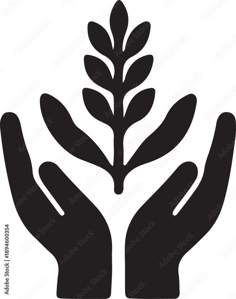 Obraz premium Sustainable Agriculture and Ecology Icon Set in Minimal Glyph Style