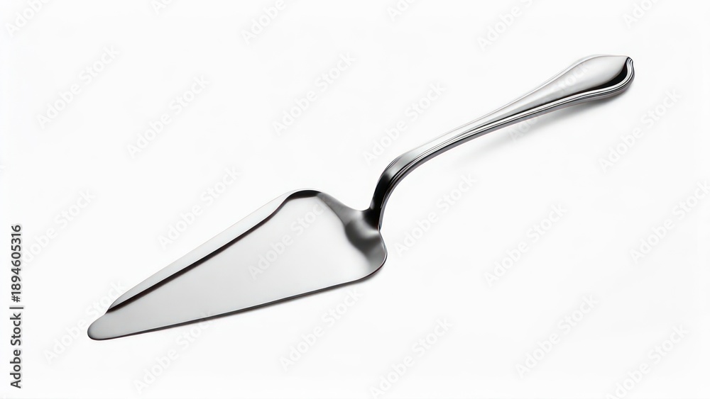 Fototapeta premium Elegant Silver Cake Server for Dessert Presentation.
