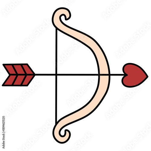 Cupid arrow love symbol vector