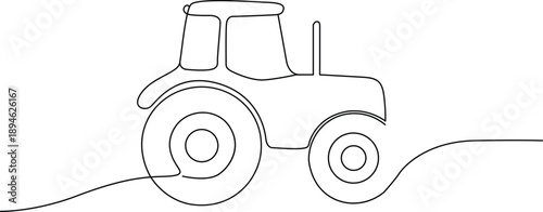Tractor on a hillside Vector