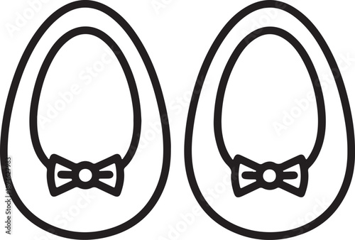 Baby Ballet Flats Silhouette with Bows Cute Infant Dress Shoes Illustration