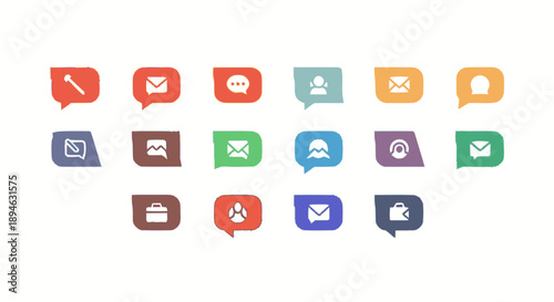 Collection of Various Social Media Icons.