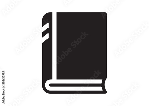 Book Icon, Editable Solid Vector Illustration