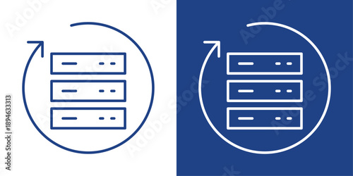 Backup Blue And White Icon Style Collection