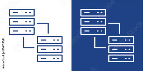 Migration Blue And White Icon Style Collection