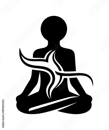 Person in meditative pose