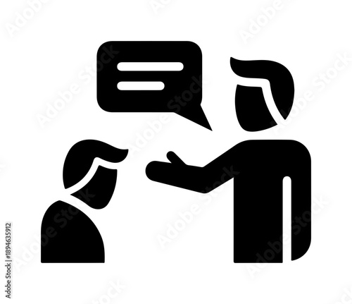 Two people engaging in conversation