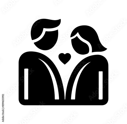 Couple sharing a kiss