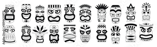 hawaiian tiki face element