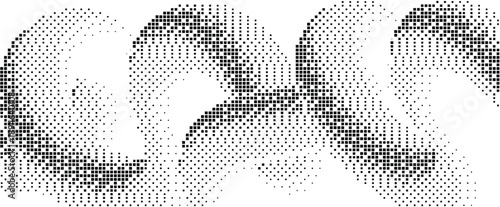 pixelated gradient undulate shape black dither texture