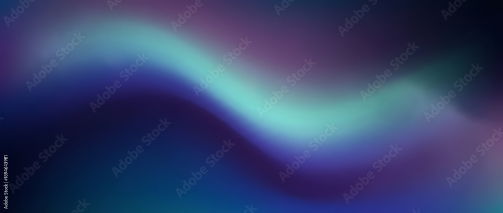 Fototapeta premium Abstract background with a smooth, flowing wave of deep blue, purple, and teal, suggesting depth and mystery.