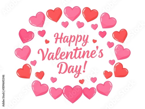 Happy valentine's day heart wreath