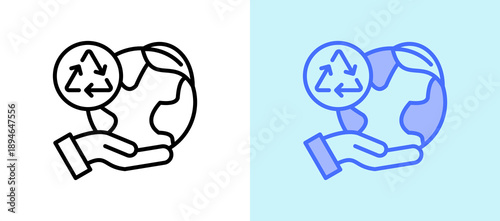 Eco Responsibility linegreen icon