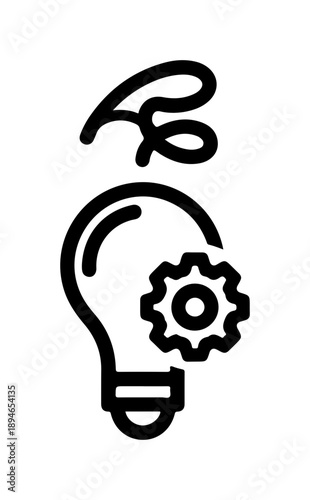 Lightbulb with gear inside