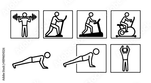 Illustrations of various exercises