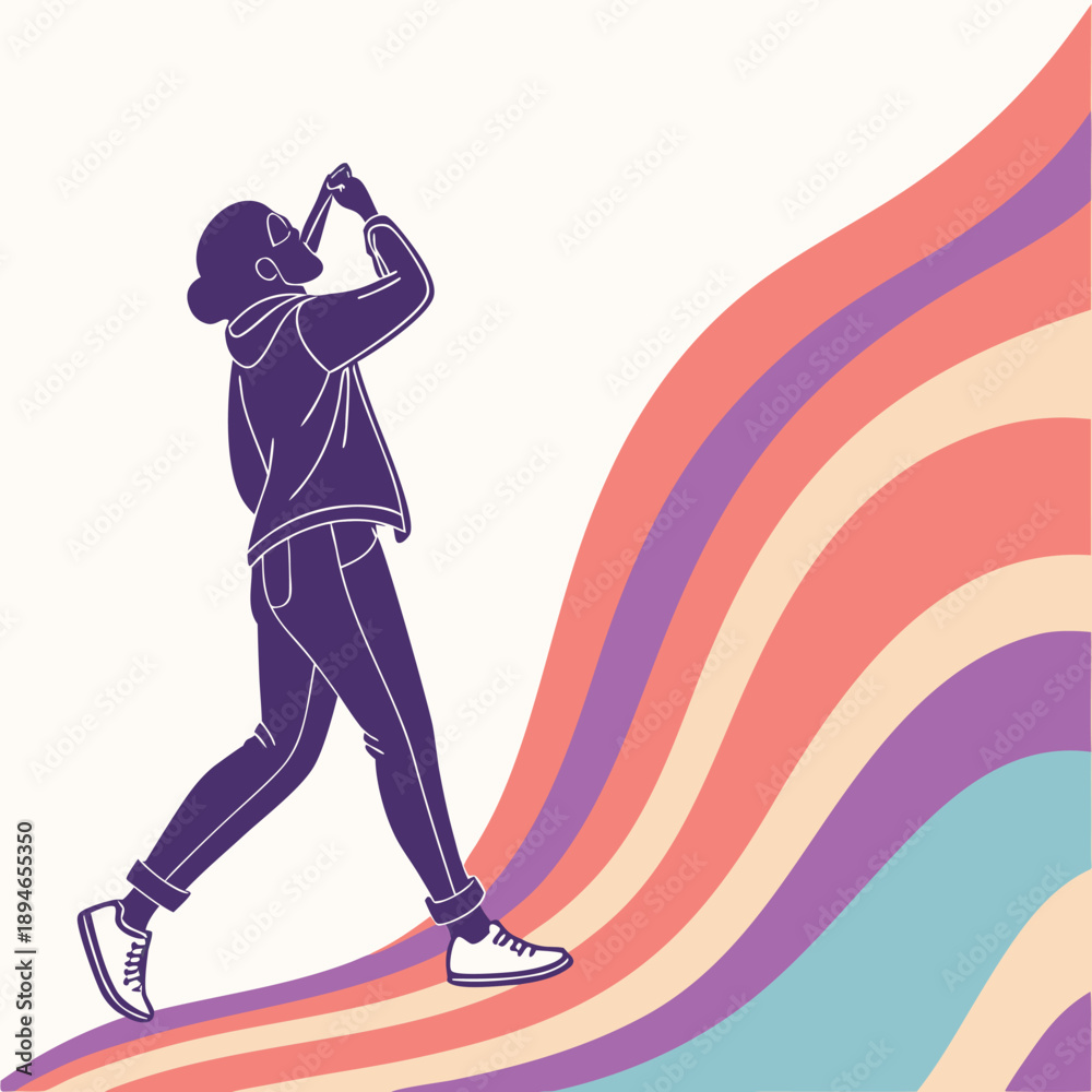 Naklejka premium Fluid Liquid Shape Instagram Story Vector Icon
