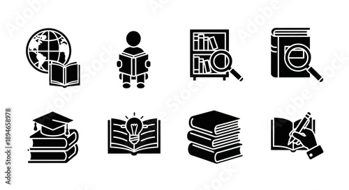Collection of Education and Learning Icons.