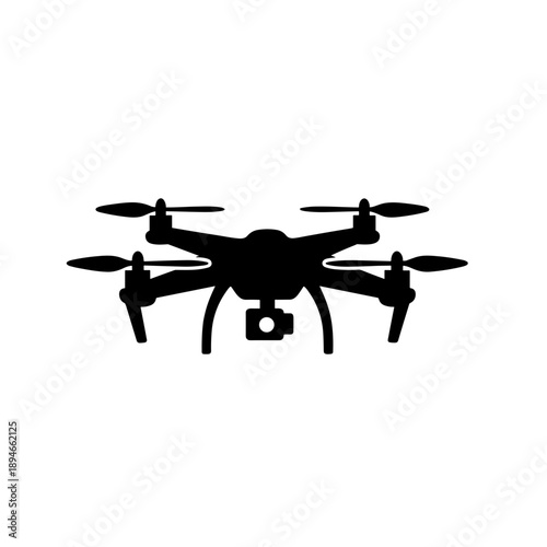 Drone silhouette vector illustration
