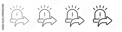 Emergency Response with Siren and Fast Action Emergency Alert icon. Vector Illustration