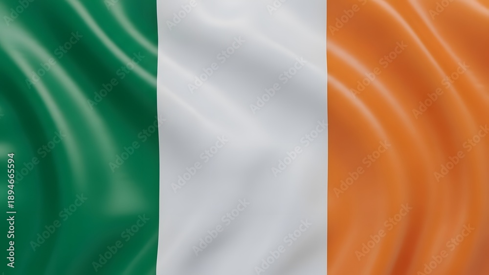 Obraz premium St patrick's day irish flag green white orange celebration