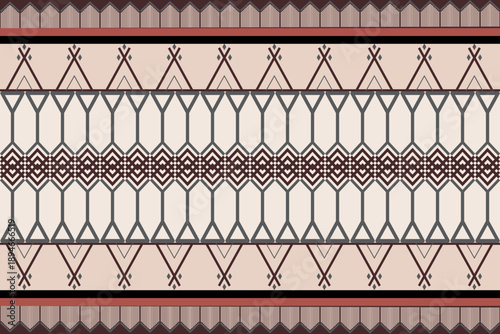 Seamless Ethnic and Geometric Pattern collection inspired by Tribal, Folk, and Handcrafted textures. Features repeating motifs, abstract shapes, and earth-tone color palettes suitable for textiles 