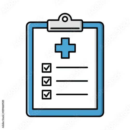 Medical Report Checklist Clipboard Icon