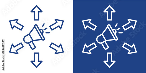 Campaign Blue And White Icon Style Collection